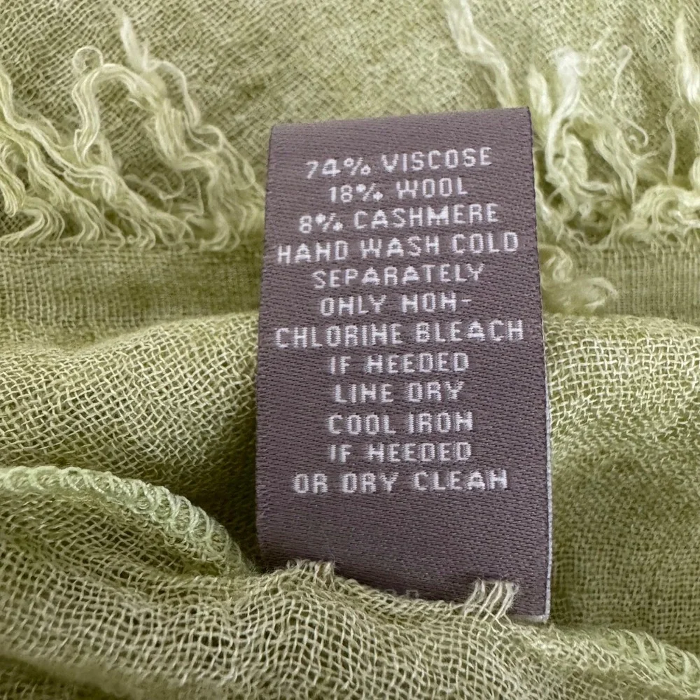 J. Jill Scarf Wool Blend‎ Green 25x74